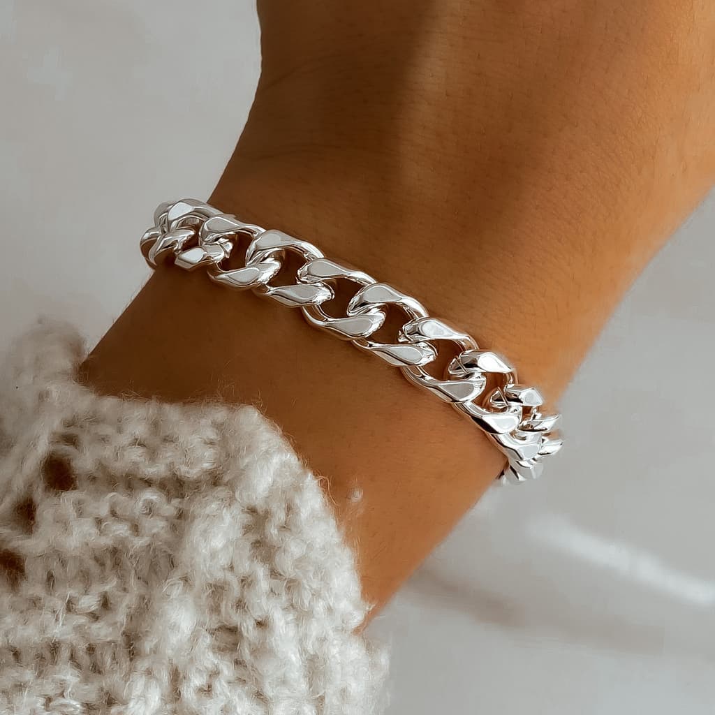 PULSERA GRUMET FACETADA 17-20CM
